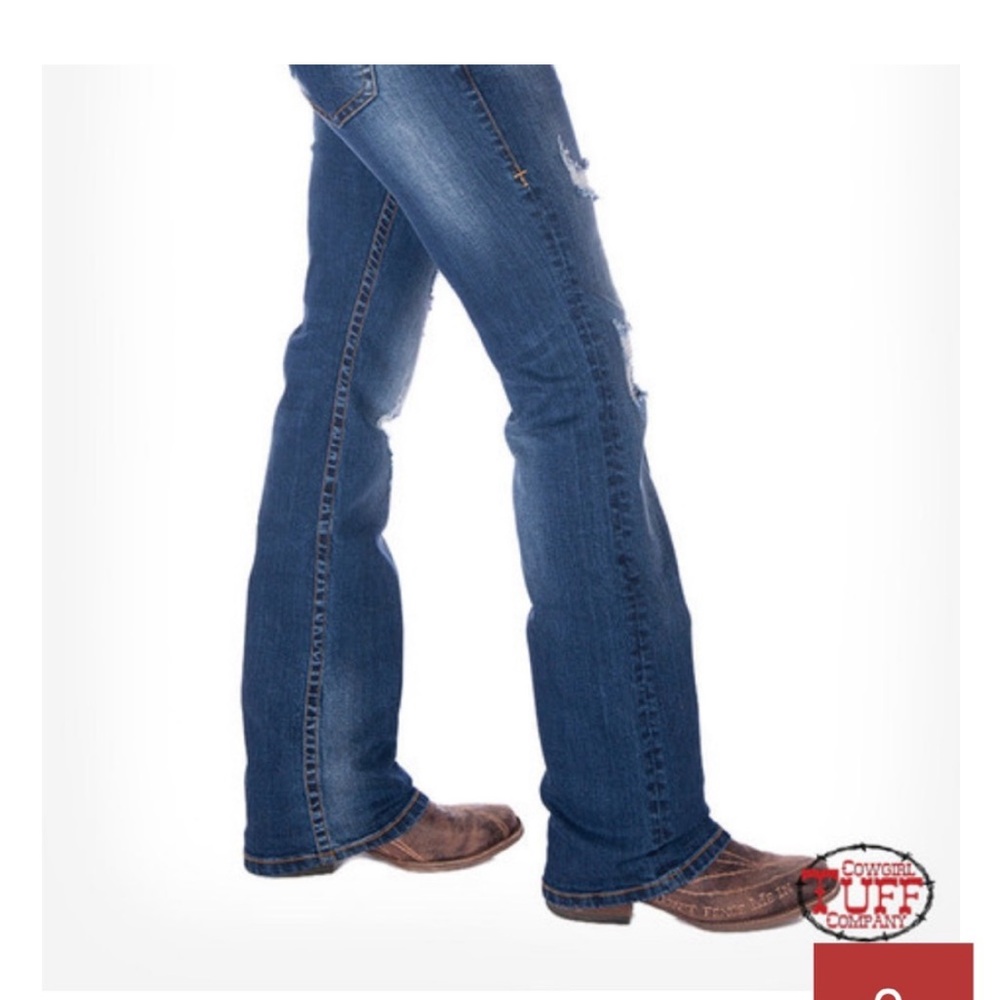 Cowgirl Tuff 26x 37 Gold’n Tuff tall boot riding jeans
